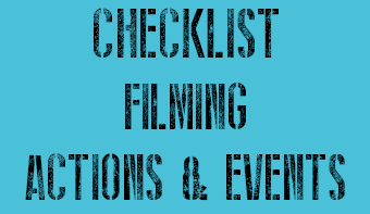 Checklist for filming in actions and events